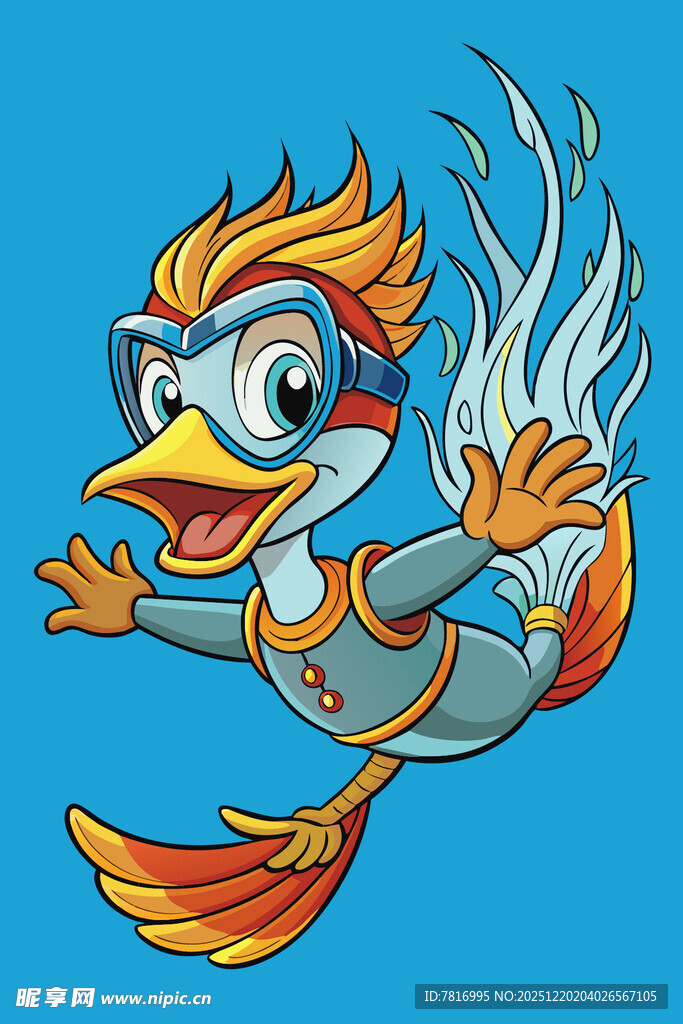 火焰小鸭形象设计