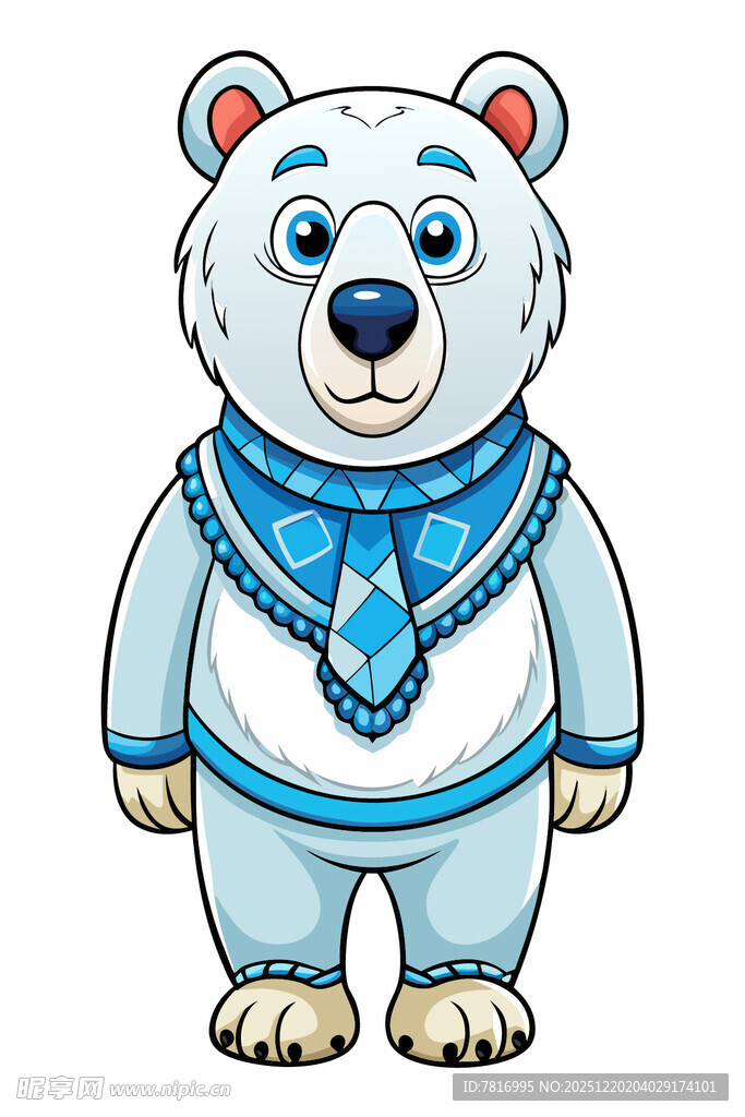 可爱北极熊卡通形象