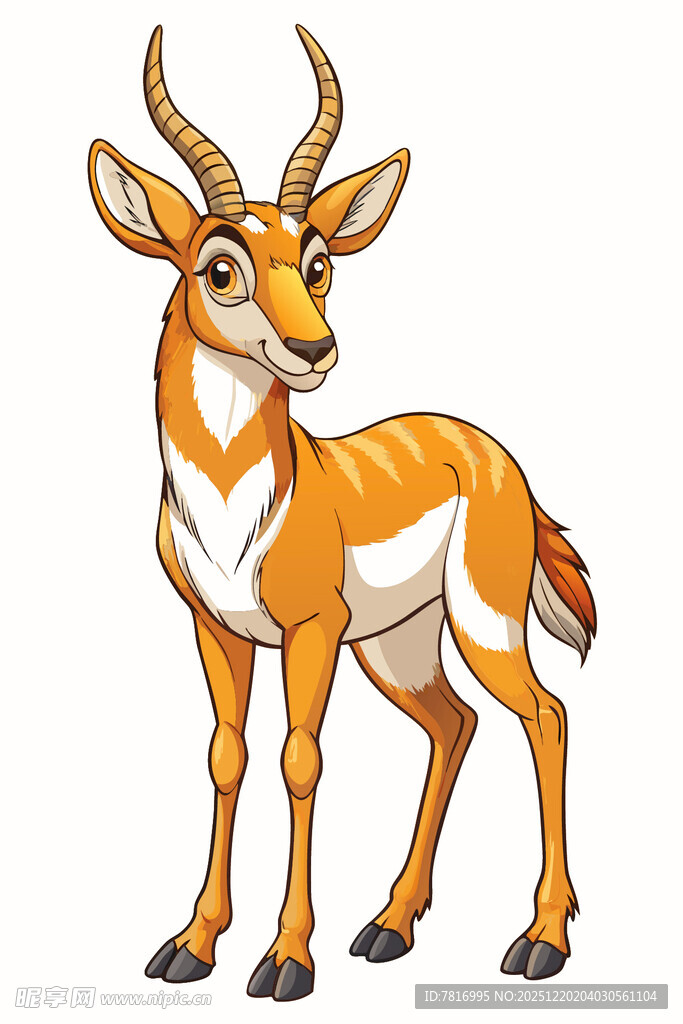 可爱卡通羚羊形象