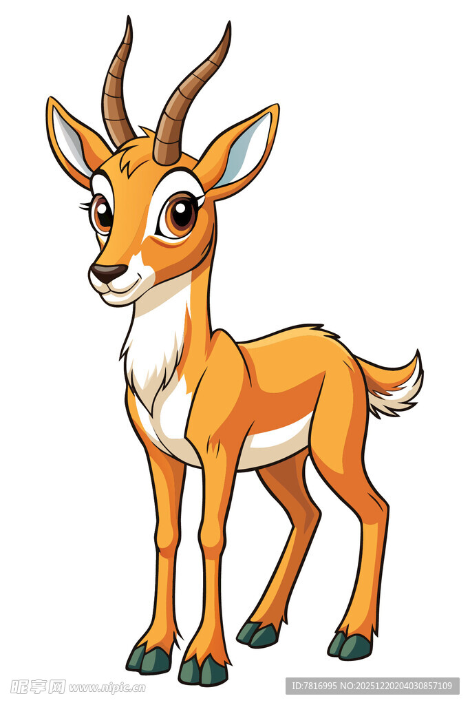 可爱卡通小鹿形象