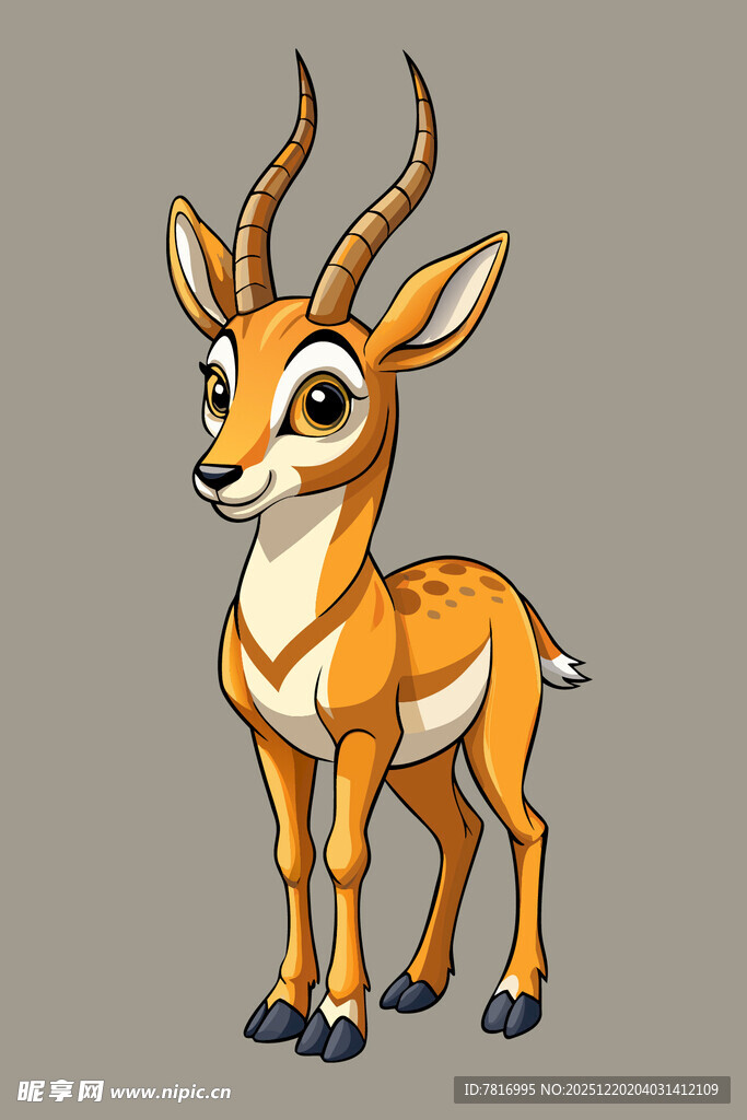 可爱小鹿卡通形象