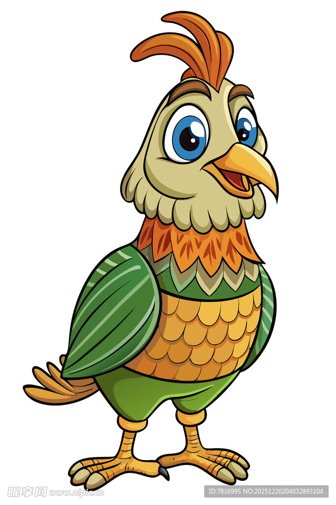 可爱卡通鹦鹉形象
