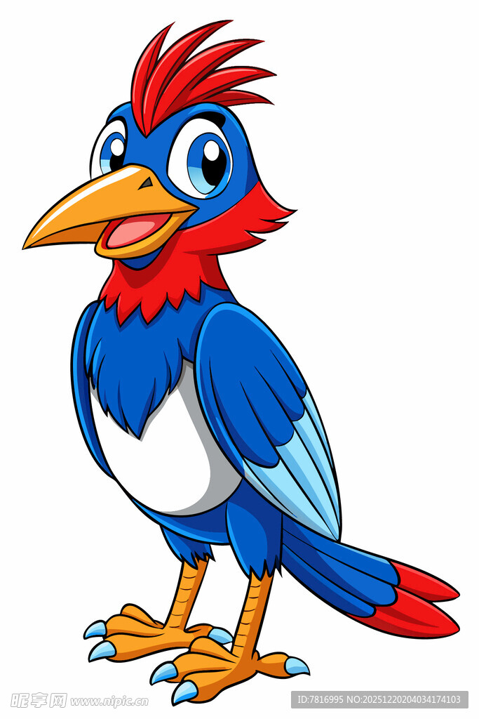 彩色卡通小鸟形象