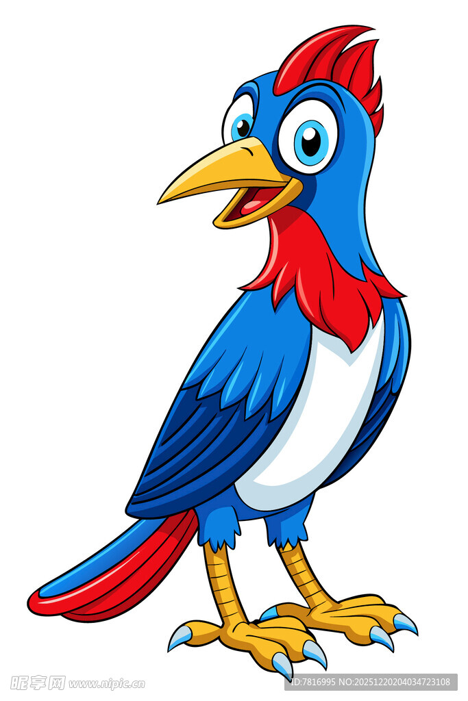彩色卡通鸟形象