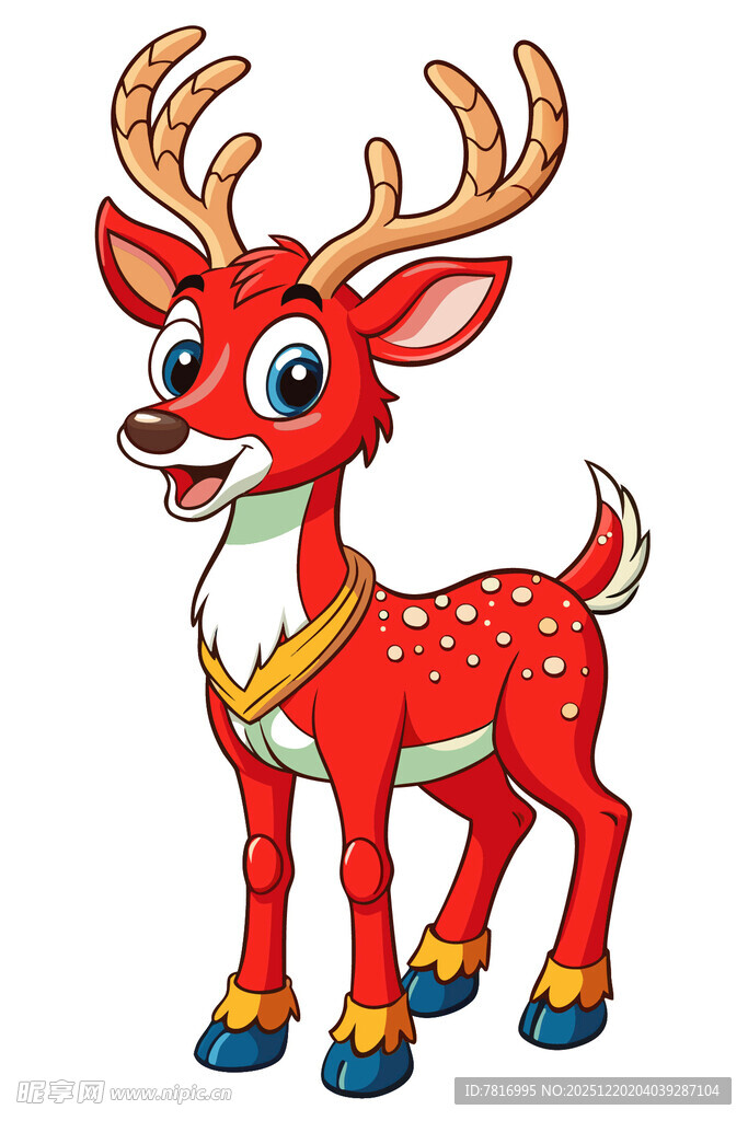 可爱卡通小鹿形象