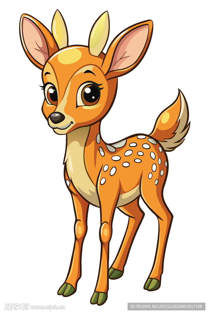 可爱小鹿卡通形象