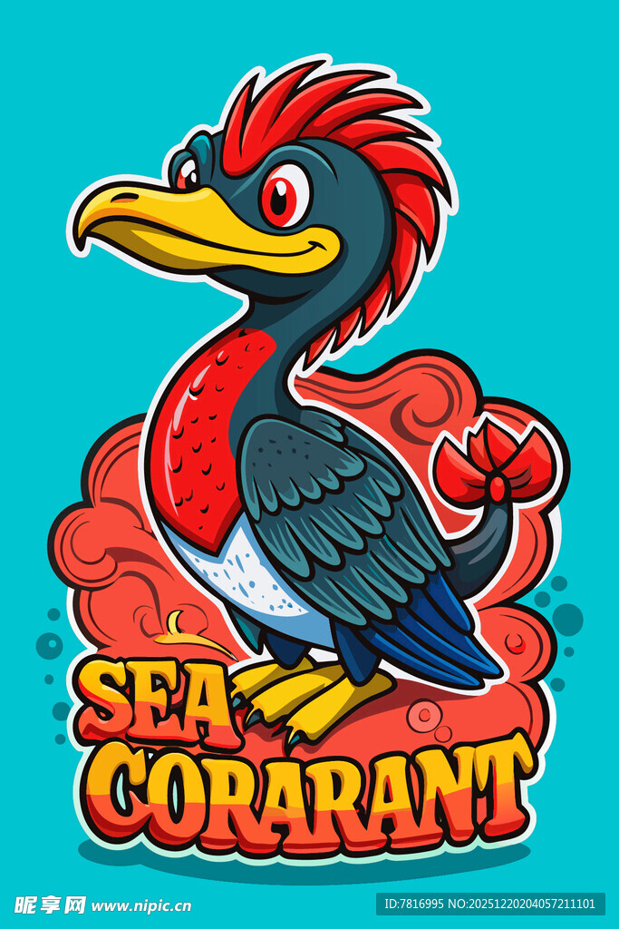 海鸬鹚卡通形象设计