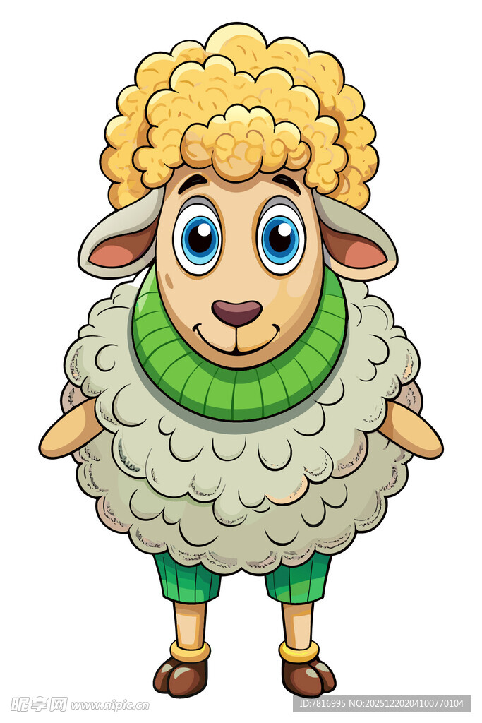 可爱绵羊卡通形象