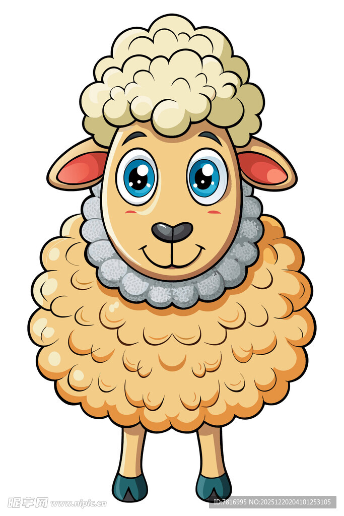 可爱卡通绵羊形象