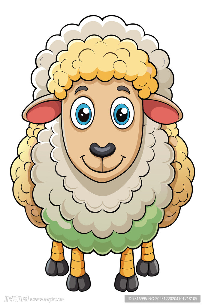 可爱卡通绵羊形象