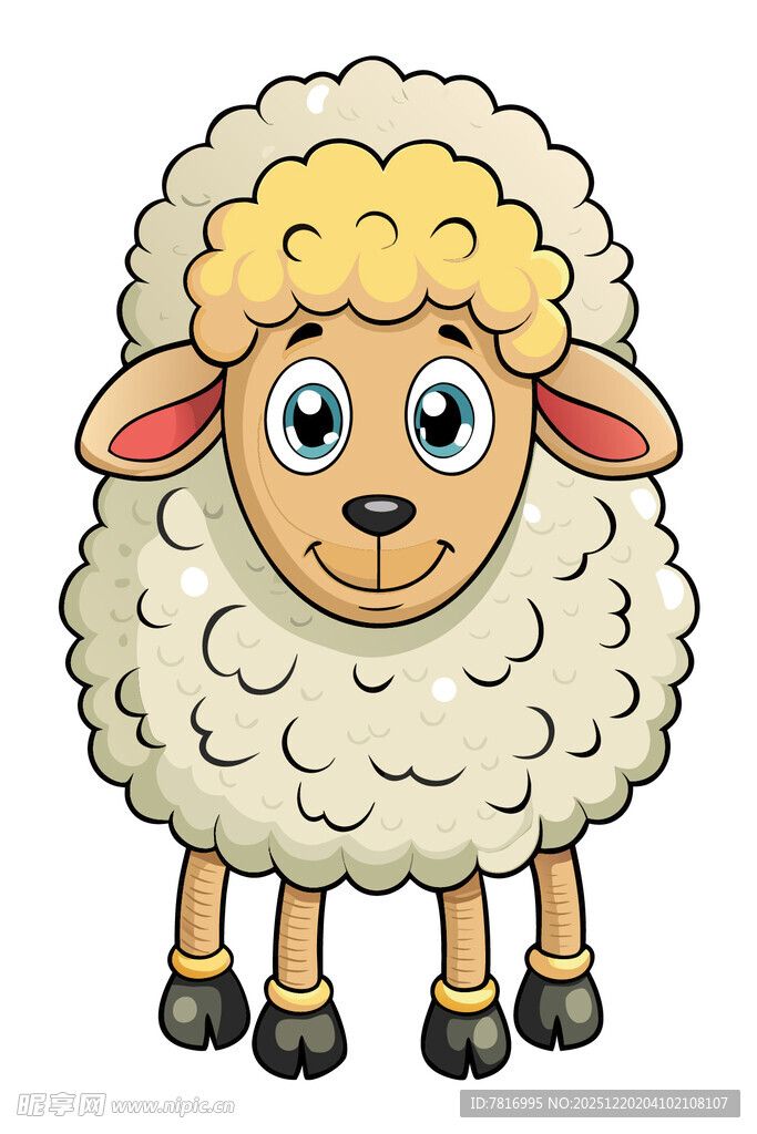 可爱卡通绵羊形象