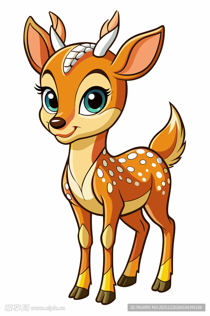可爱小鹿卡通形象
