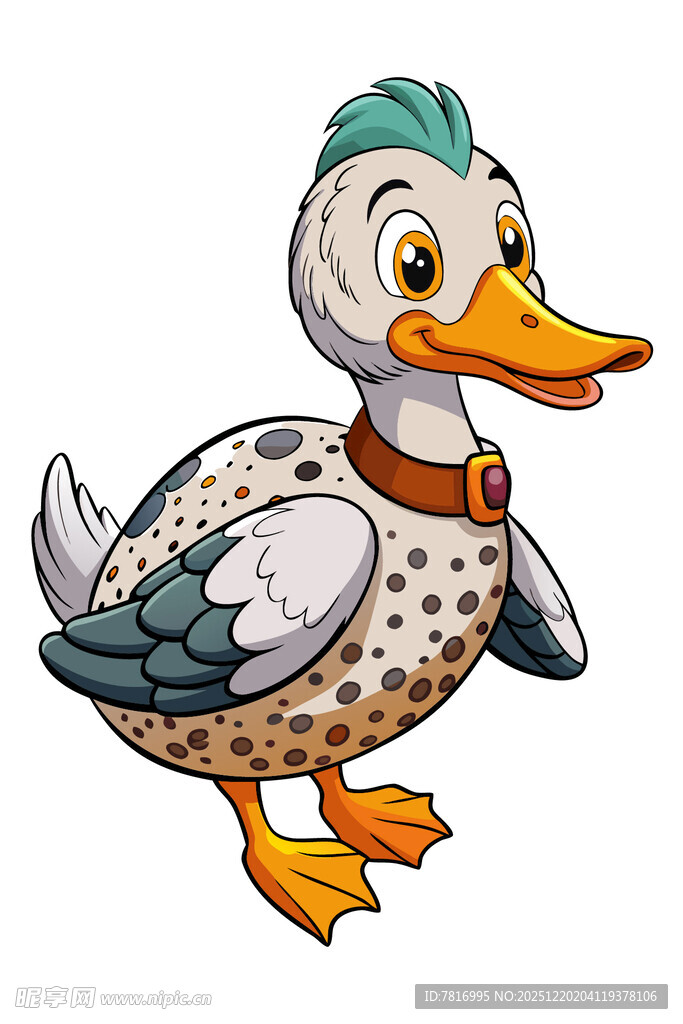 可爱斑点鸭卡通形象