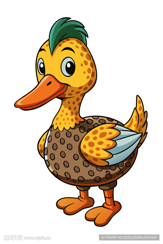 可爱卡通斑点鸭形象