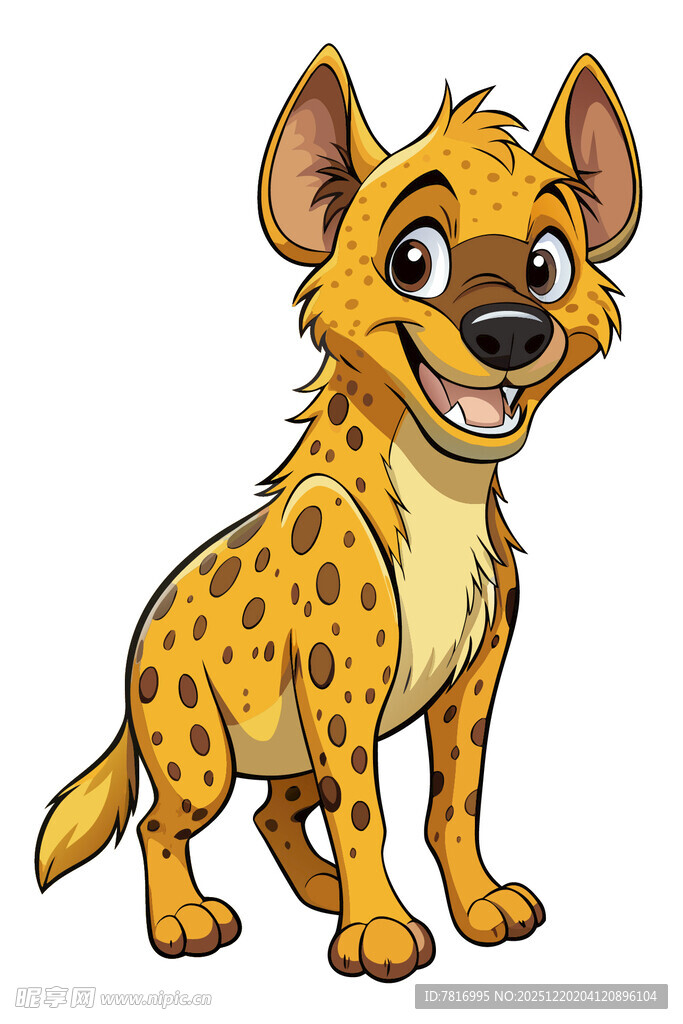 可爱卡通鬣狗形象