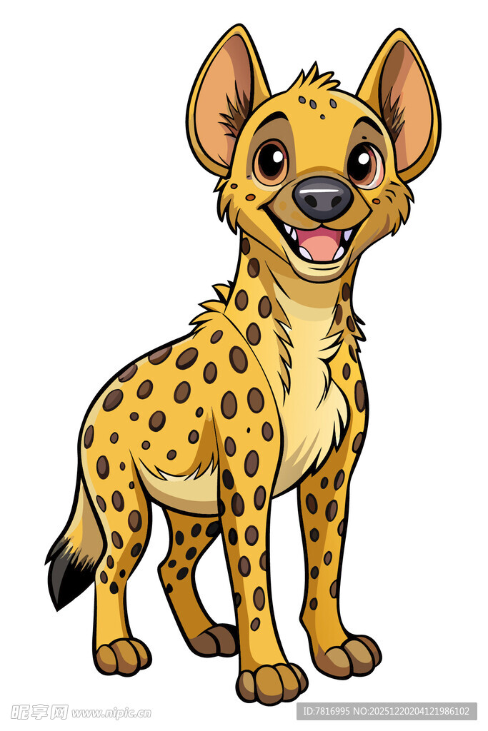 可爱斑点鬣狗卡通形象