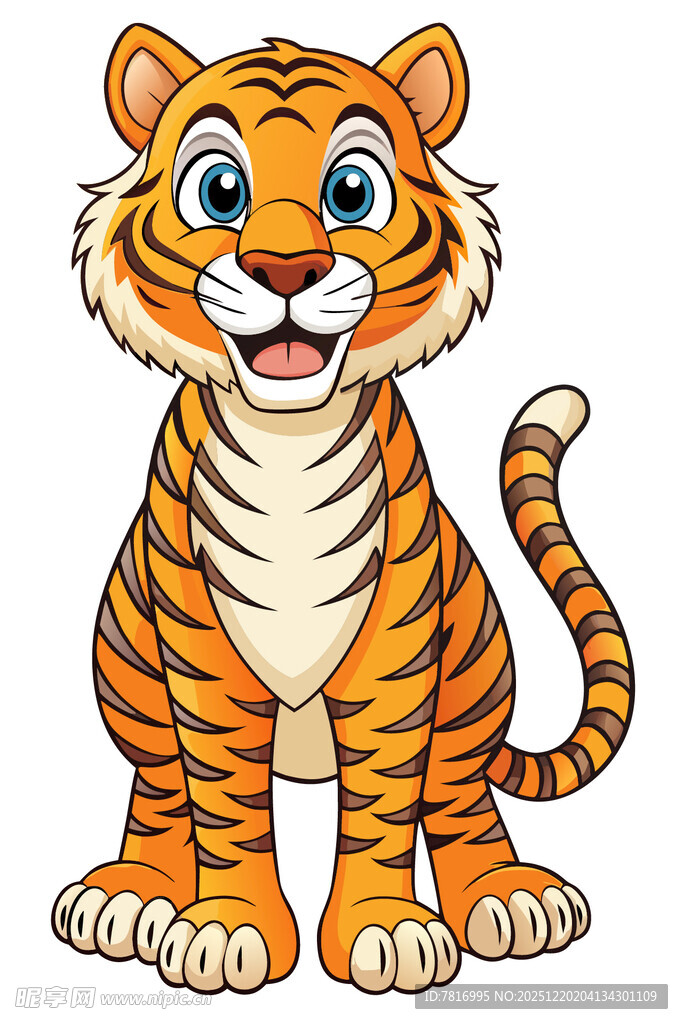 可爱卡通老虎形象