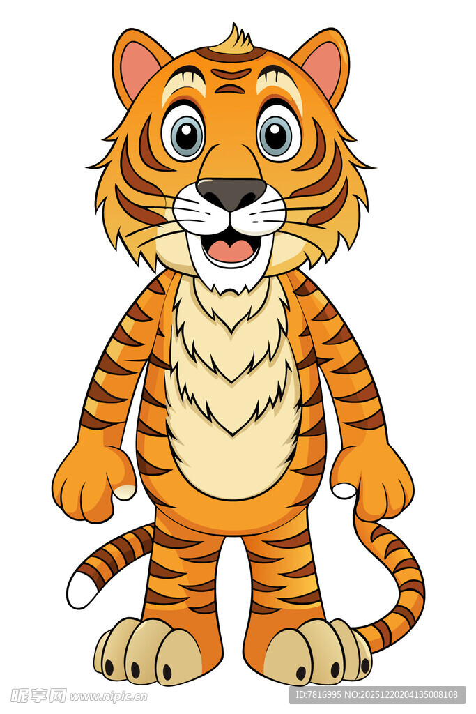 可爱卡通老虎形象