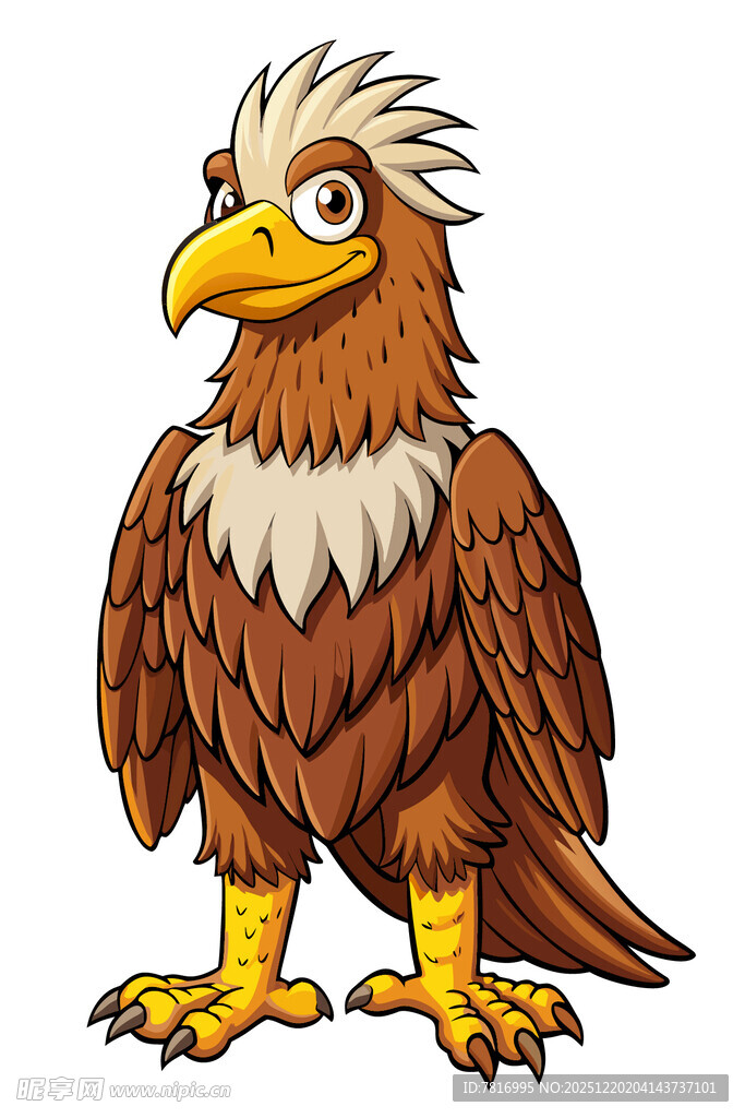 卡通白头鹰形象