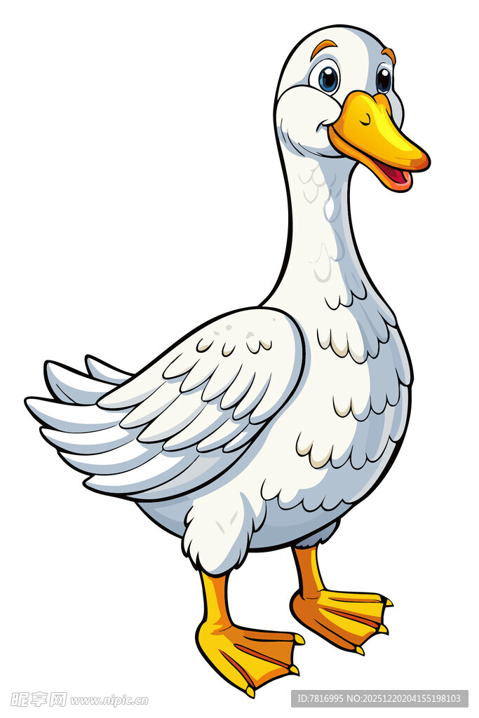 卡通白鸭子形象