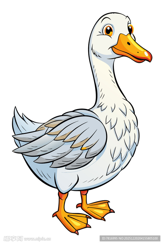 可爱卡通大白鹅
