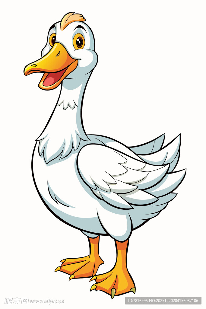 可爱卡通大白鹅