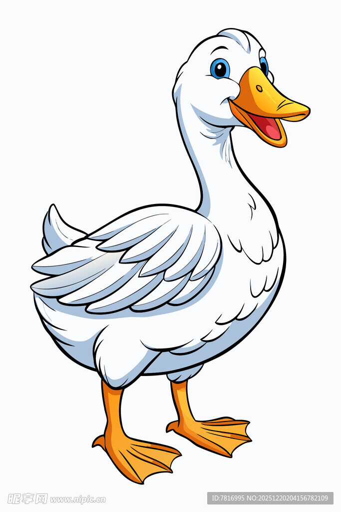 可爱卡通大白鹅