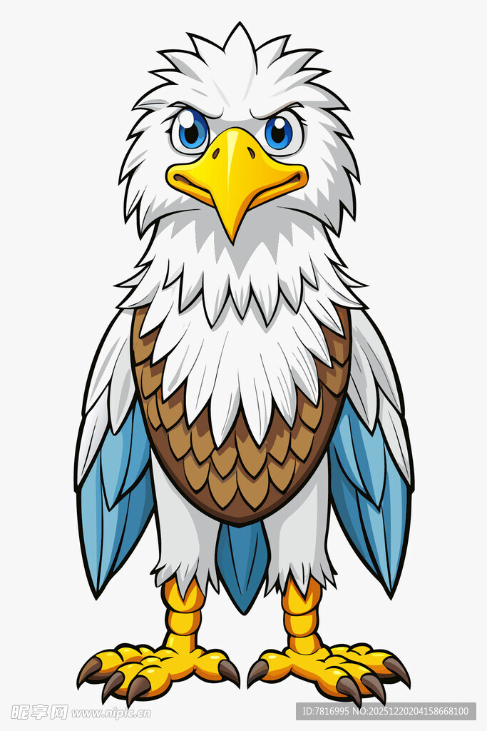 卡通白头鹰形象