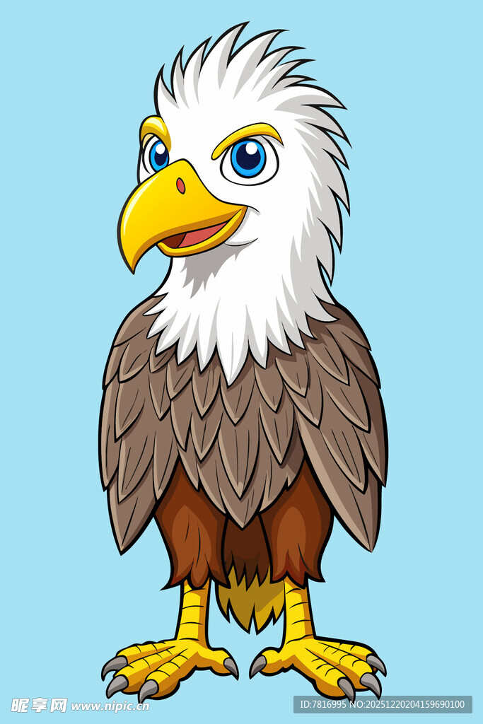 卡通白头鹰形象