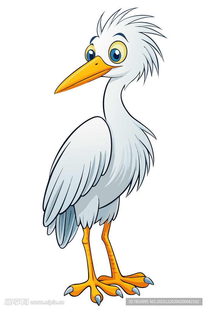 可爱白鸟卡通形象