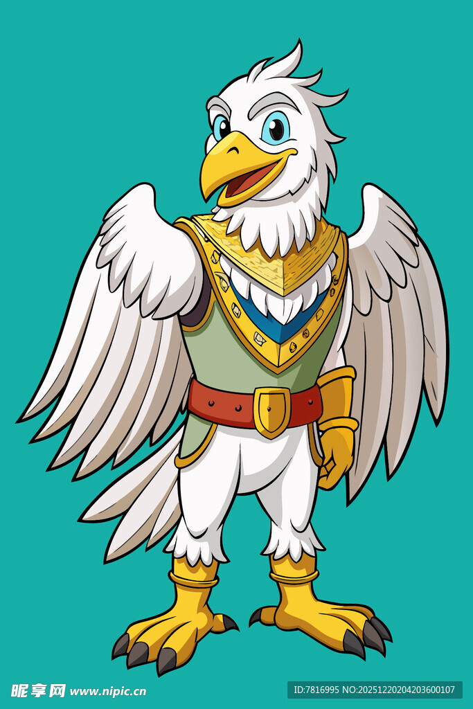 拟人化白鹰角色形象