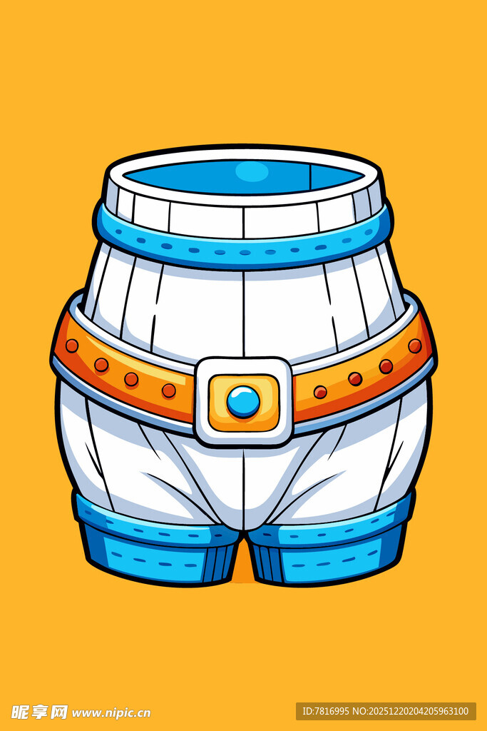 卡通风格男士短裤