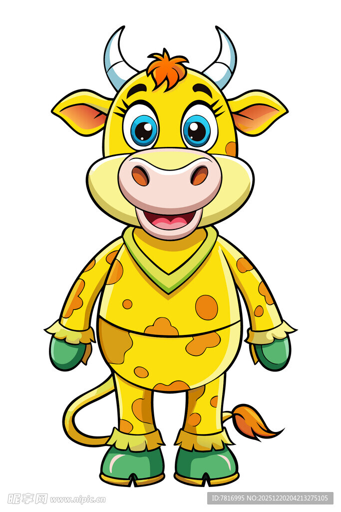 可爱卡通牛形象