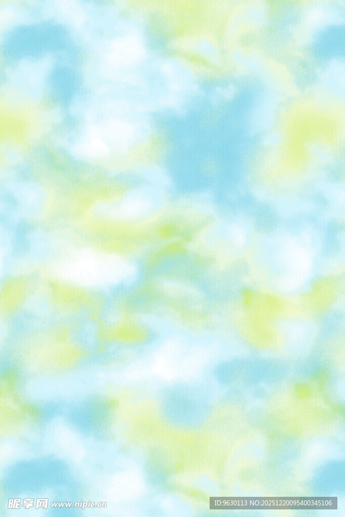 淡蓝黄绿渐变梦幻水彩纹理