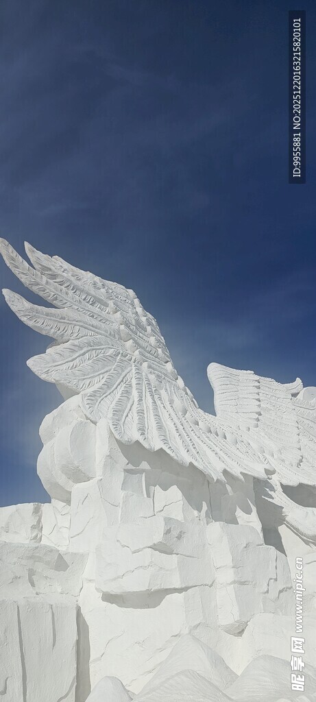 甘肃青海环线展翅天使雪雕