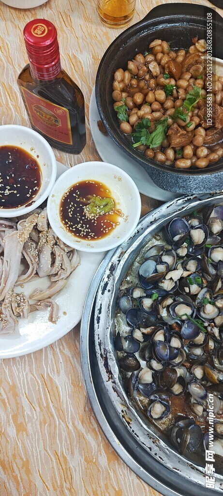 美食美味丰盛中式菜肴组合