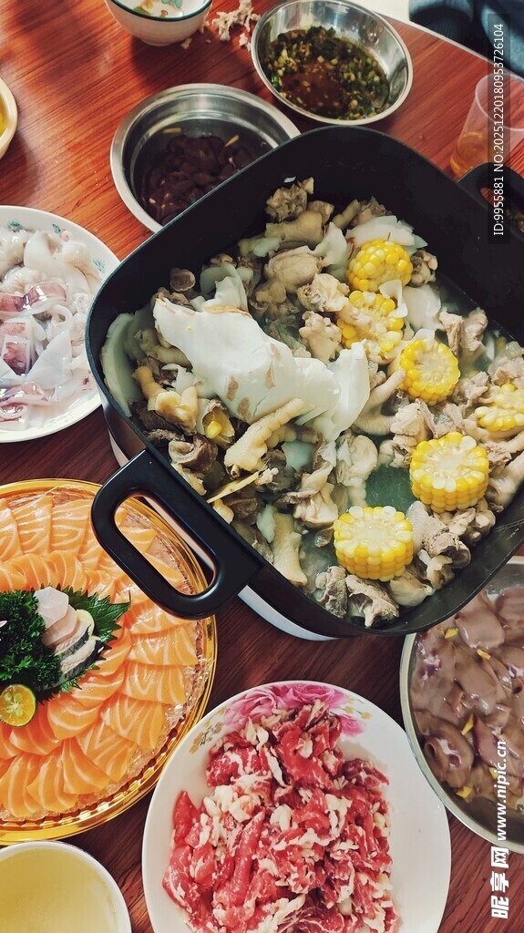 美食美味丰盛火锅食材大集合