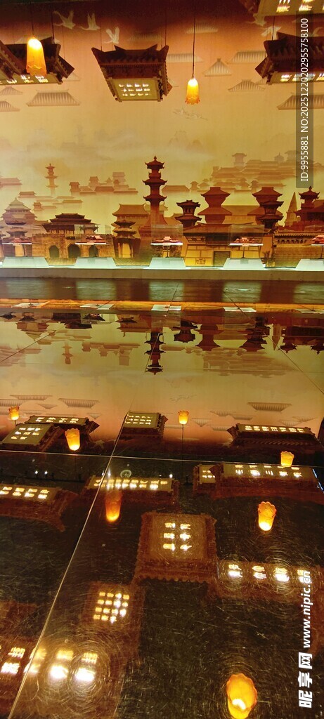 华东樱花城市夜景倒影之美