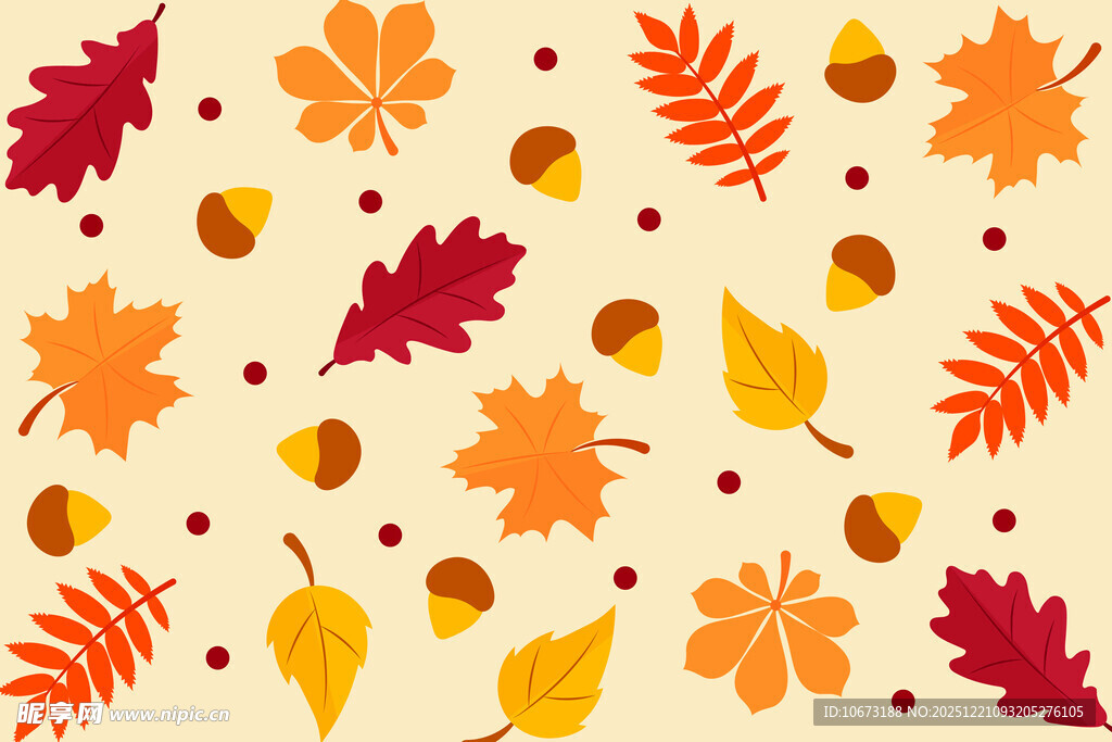 秋季落叶图案背景图