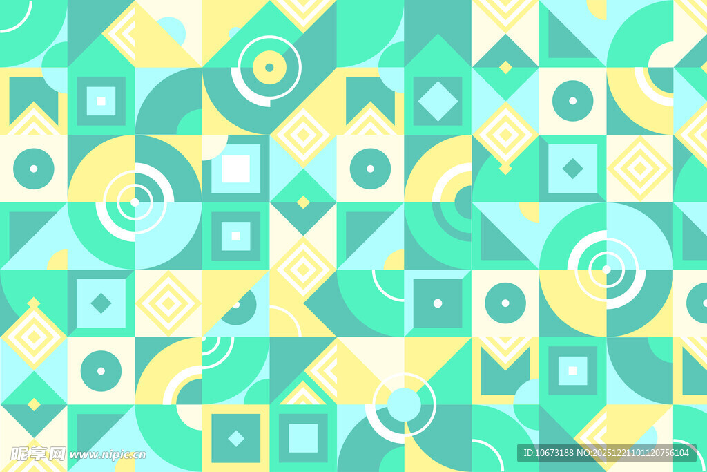 清新几何图案背景