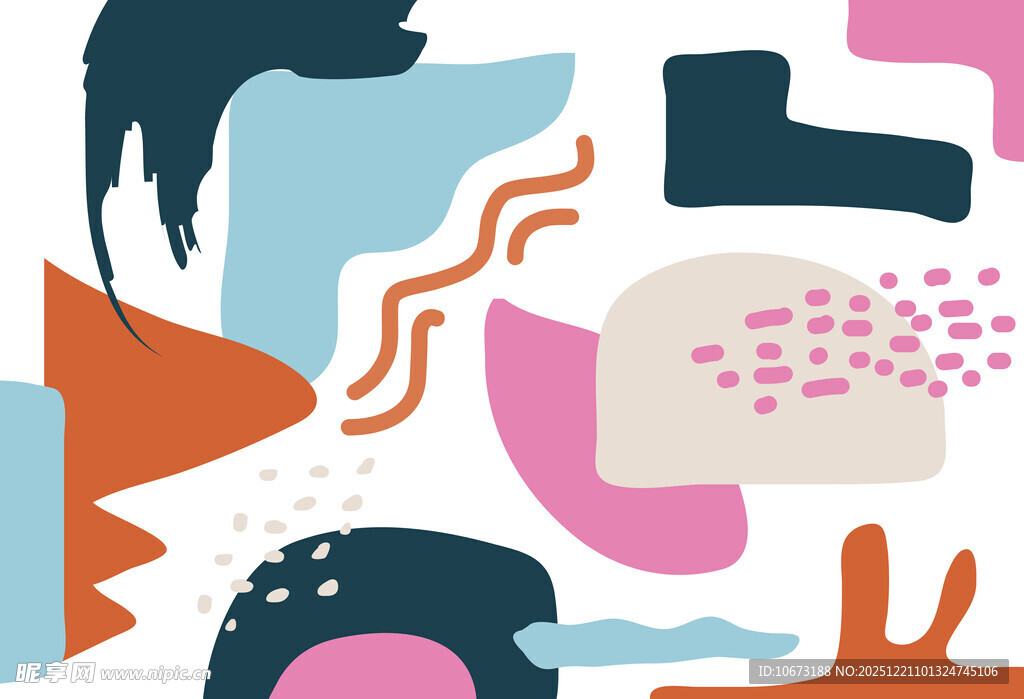 抽象几何多彩图案设计