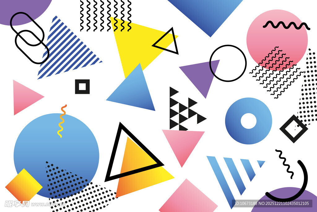 多彩几何图形创意背景