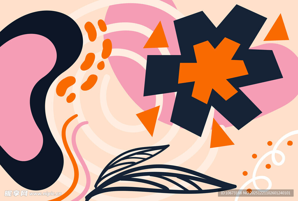 抽象几何图案艺术插画