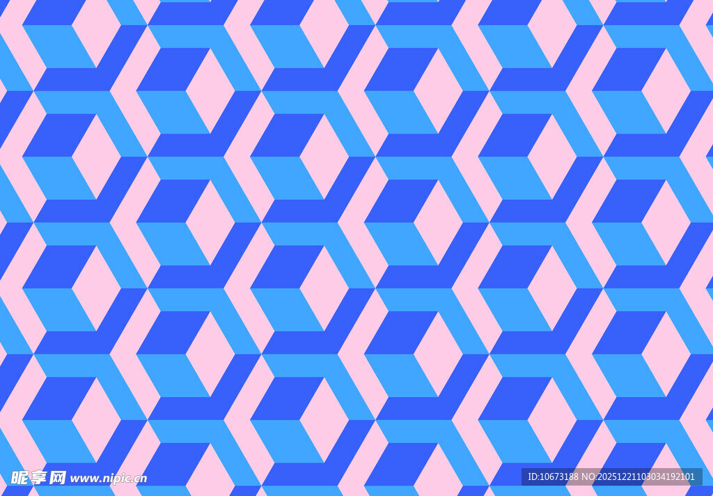 蓝粉几何图案背景纹理