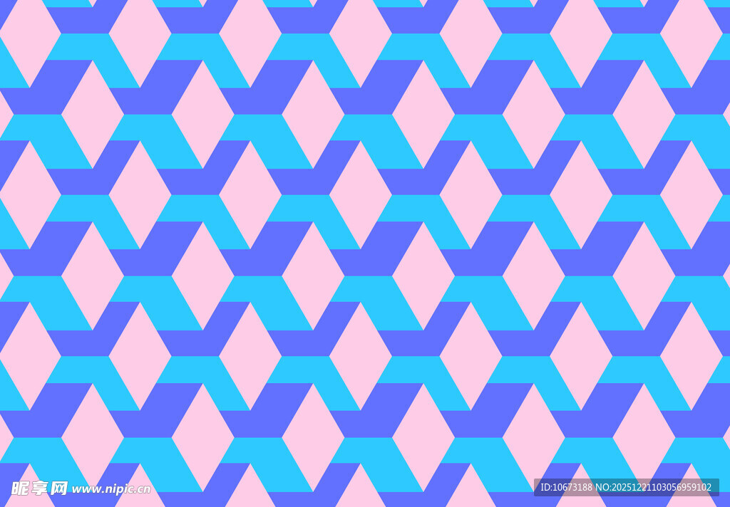 蓝粉几何图案背景
