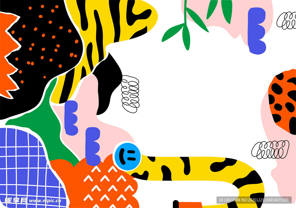 抽象多彩几何图案艺术画