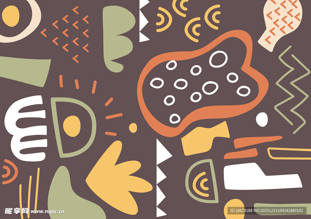 抽象几何图案艺术插画