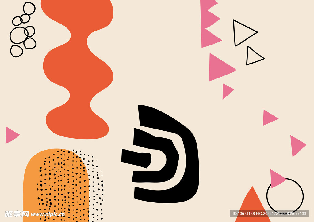 抽象几何图形艺术插画