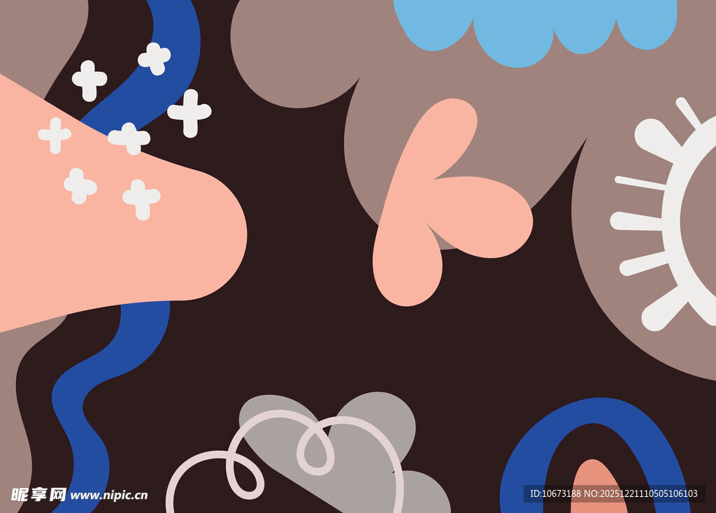 抽象几何图案艺术插画