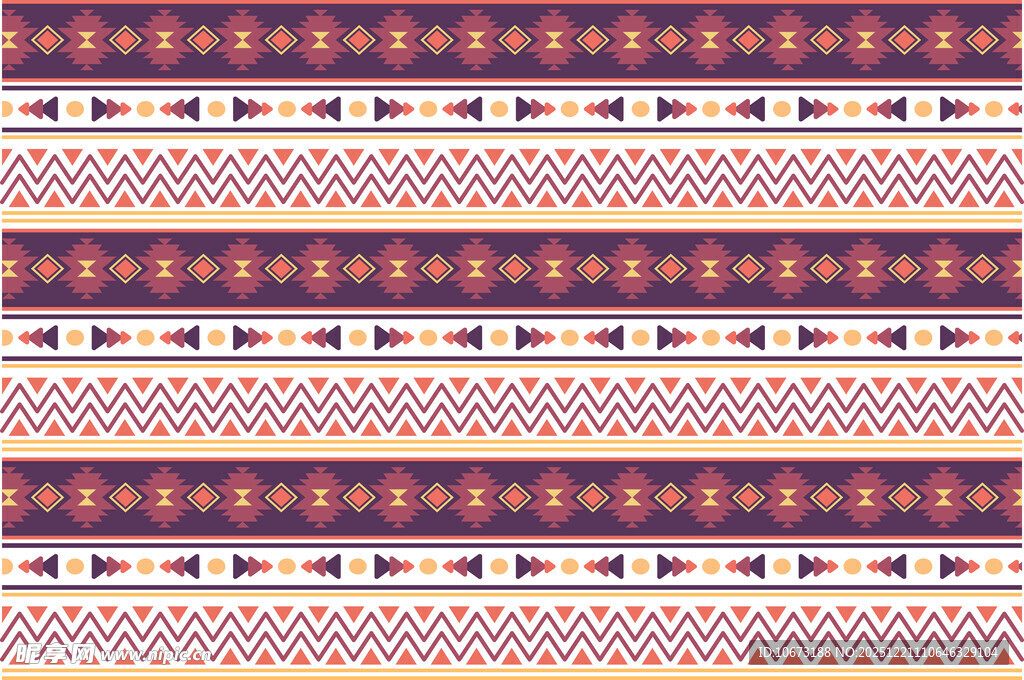 民族风条纹图案设计